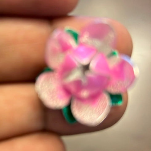 Pure Silver Pink Lotus Flower 5g 1 Piece