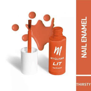 Myglamm LIT Nail Enamel | Thirsty | Scarlet Shade 7 ml