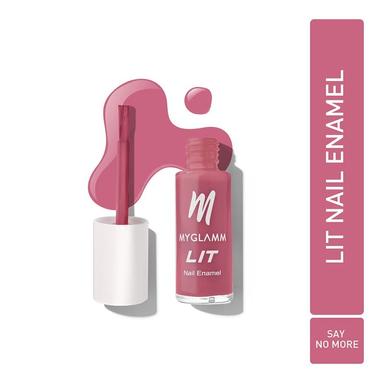 Myglamm LIT Nail Enamel | Say No More | Onion Pink Shade 7 ml