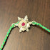 Pure Silver Rakhi With stone