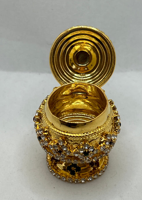 Pure Peacock Silver Kumkum Bharani With Stones 45 grams