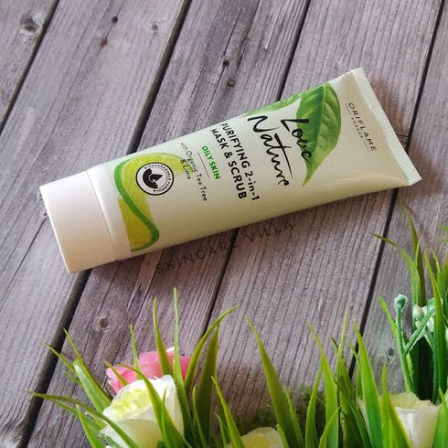 Oriflame Love Nature Purifying 2|in|1 Mask & Scrub with Organic Tea Tree & Lime