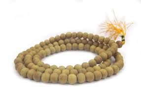 Natural Sandalwood Chandan Mala For Wearing Purpose 108 + 1 Beads