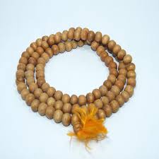Natural Sandalwood Chandan Mala For Wearing Purpose 108 + 1 Beads