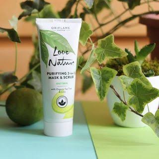 Oriflame Love Nature Purifying 2|in|1 Mask & Scrub with Organic Tea Tree & Lime