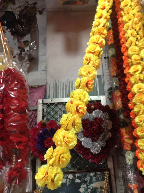 Yellow Color Flower Hangings - 10pc /4 Feet Each