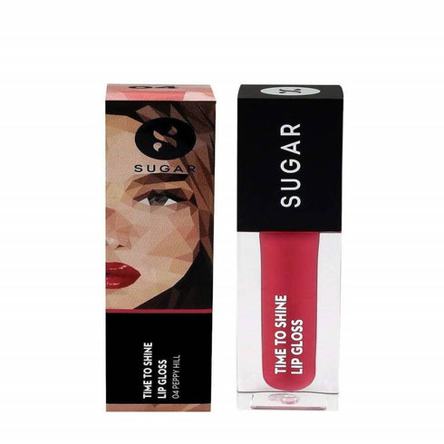 Sugar Time To Shine Lip Gloss Peppy Hill | Bright Fuchsia