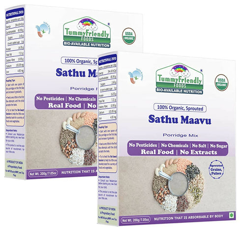 TummyFriendly Foods Organic Sprouted Sathu Maavu Porridge Mix