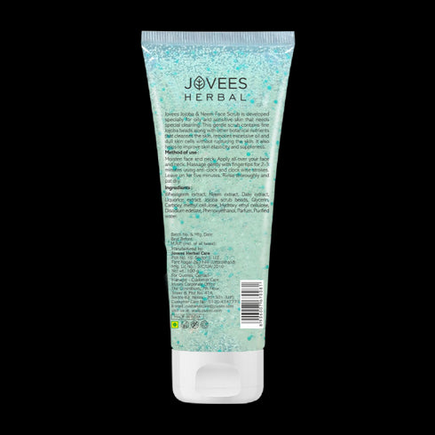 Jovees Herbal Jojoba Neem Face Scrub | With Neem Wheatgerm Extract