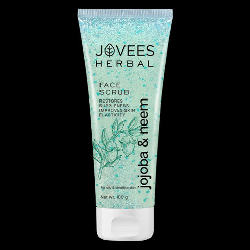 Jovees Herbal Jojoba Neem Face Scrub | With Neem Wheatgerm Extract