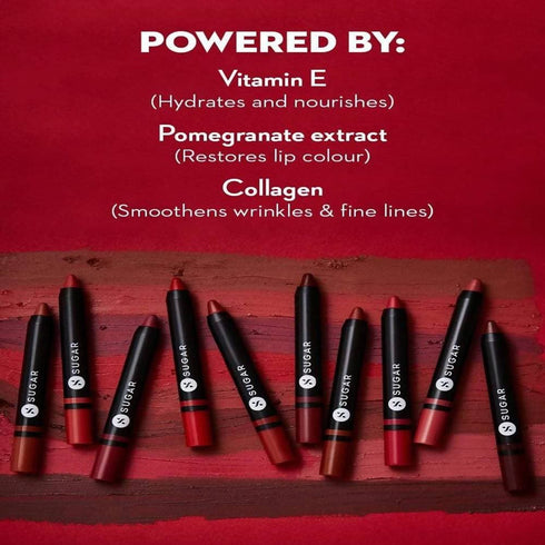 Sugar Plush Crush Creme Crayon Red Rebel | Blue toned Red