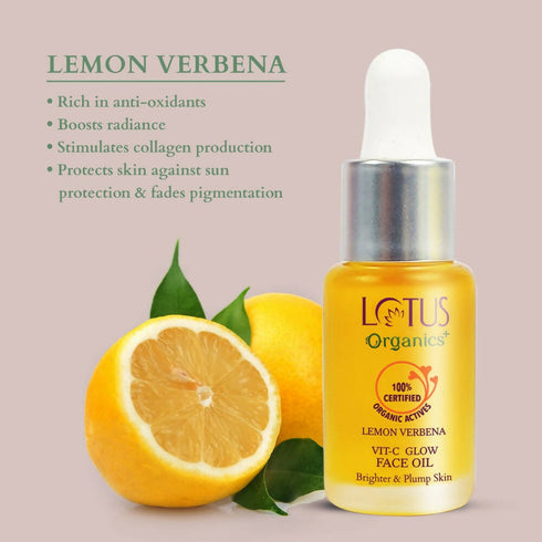 Lotus Organics+ Vit | C Glow Face Oil | Lemon Verbena