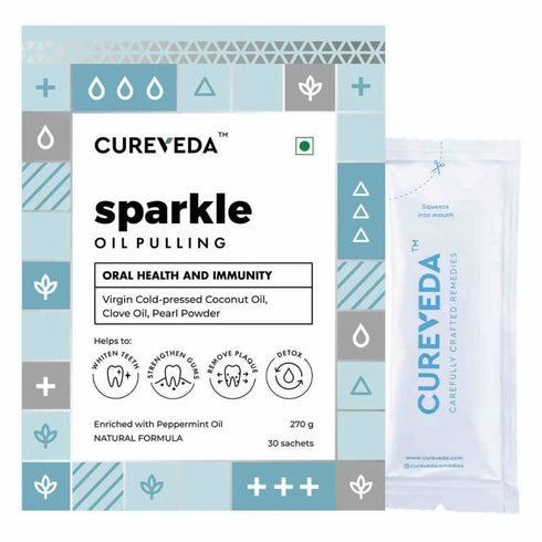 Cureveda Sparkle Oil Pulling 30 sachets 270gm
