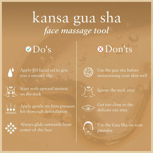 Just Herbs Kansa Gua Sha Face Massage Tool 144g