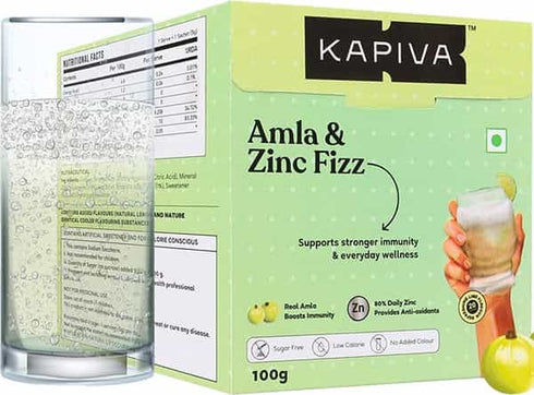 Kapiva Ayurveda Amla & Zinc Fizz | Lime Flavour