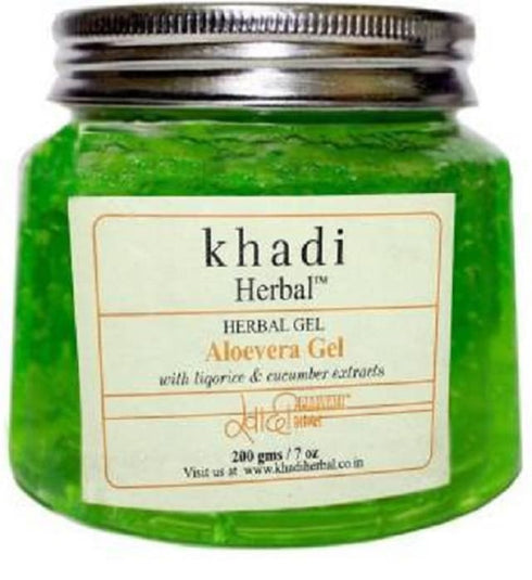 Khadi Herbal Aloevera Gel,jar of 200 gm Gel