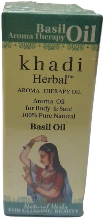 Khadi Herbal Basil Oil bottle of 15 ml Oil
