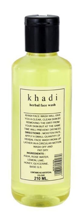 Khadi Herbal Face Wash,bottle of 210 ml Face Wash