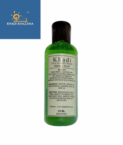 Khadi Herbal Neem & Tulsi Face and Body Wash 210 ml