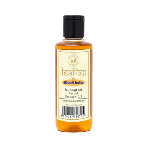 Vagad's Khadi Leafveda Lemongrass Herbal Massage Oil 210 ml Oil