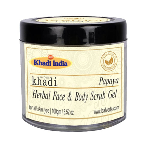Vagad's Khadi Leafveda Papaya Face & Body Scrub Gel