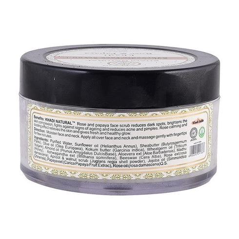 Khadi Natural Rose & Papaya Ayurvedic Face Scrub 50g