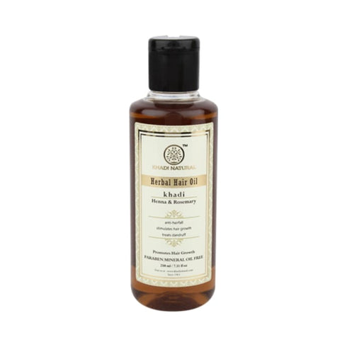 Khadi Naturals Ayurvedic Henna & Rosemary Hair Oil 210ml