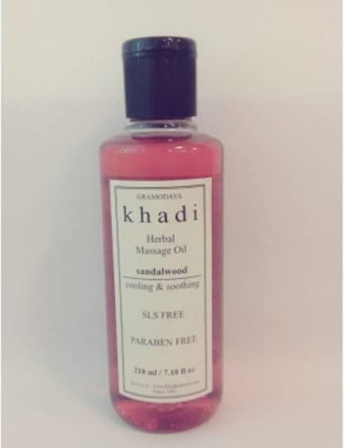 Khadi Naturals Ayurvedic Sandalwood Massage Oil Paraben Mineral Oil Free