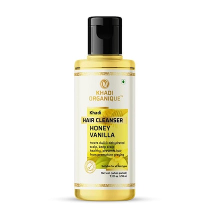 Khadi Organique Natural Shampoo Honey and Vanilla 210ml