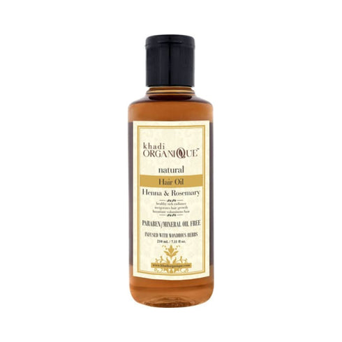Khadi Organique Natural Hair Oil Henna and Rosemary 210ml