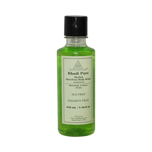 Khadi Pure Herbal Aloevera Body Wash SLS-Paraben Free 210 ml Body Wash