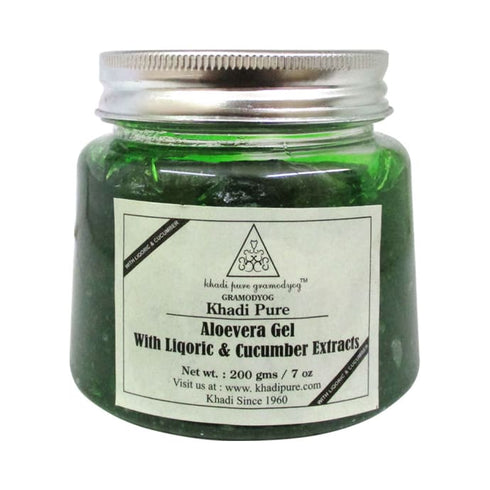 Khadi Pure Herbal Aloeveragel with Liquorice and Cucumber Extractsgreen 200g