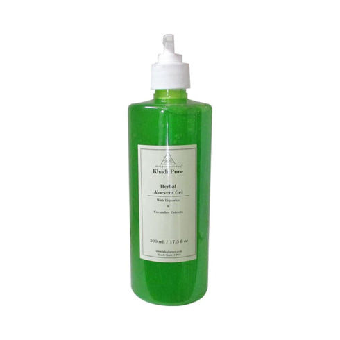 Khadi Pure Herbal Aloeveragel with Liquorice and Cucumber Extracts 500ggel