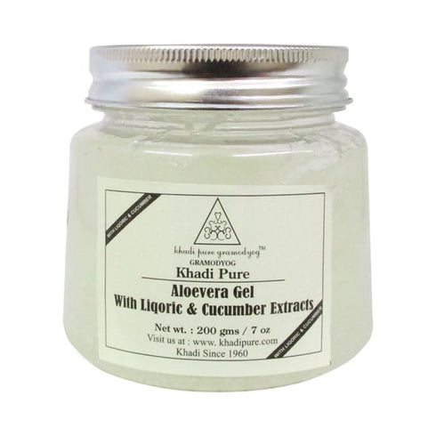 Khadi Pure Herbal Aloeveragel with Liquorice and Cucumber Extracts 200ggel