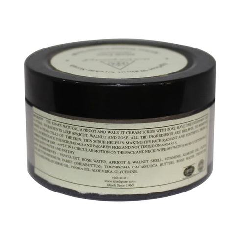 Khadi Pure Herbal Apricot and Walnut Cream Scrub with Sheabutterjar of 50g Scrub