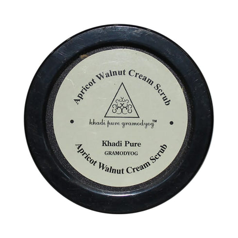 Khadi Pure Herbal Apricot and Walnut Cream Scrub with Sheabutterjar of 50g Scrub