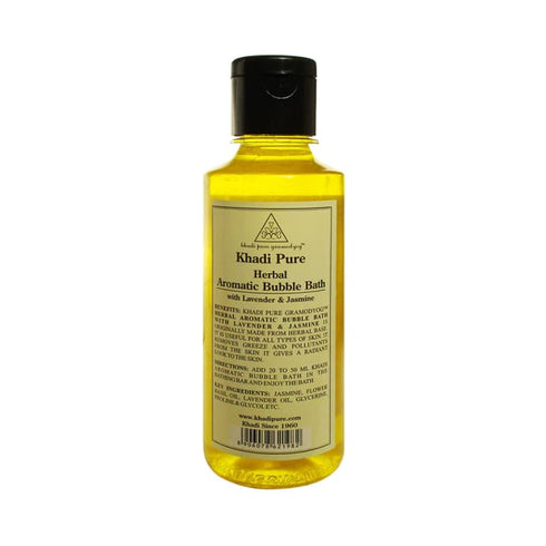 Khadi Pure Herbal Aromatic Bubble Bath with Lavender and Jasmine 210 ml