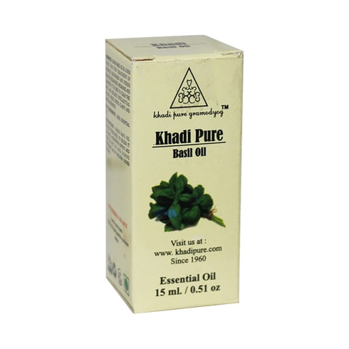 Khadi Pure Herbal Basil Essential Oil 15 ml Oil