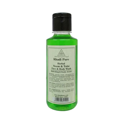 Khadi Pure Herbal Neem and Tulsi Face and Body Wash 210 ml