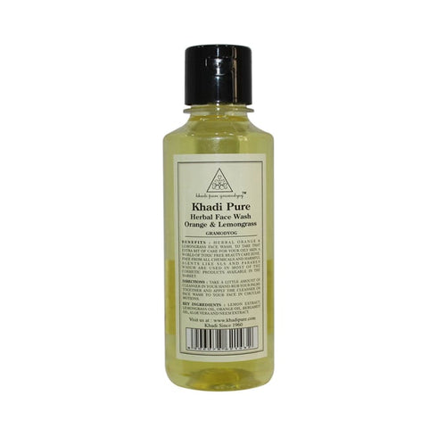 Khadi Pure Herbal Orange and Lemongrass Face Wash 210 ml Face Wash