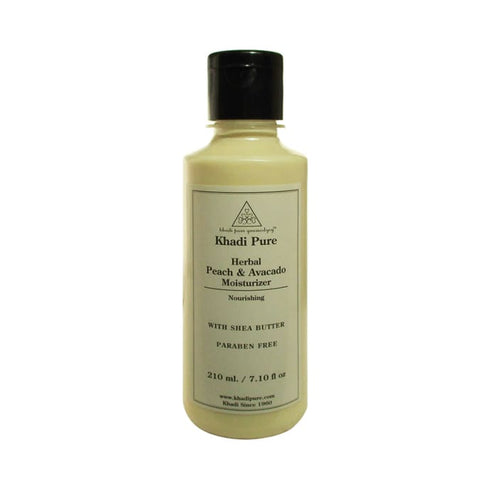 Khadi Pure Herbal Peach and Avacado Moisturizer with Sheabutter Paraben Free 210 ml Lotion