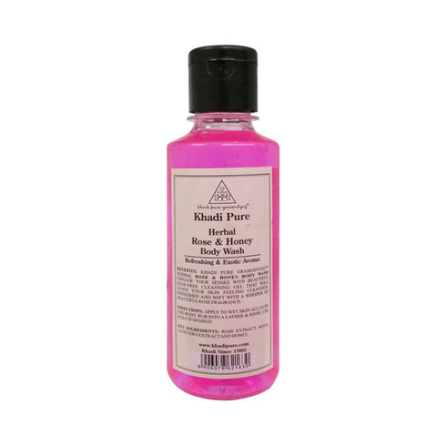 Khadi Pure Herbal Rose and Honey Body Wash 210 ml