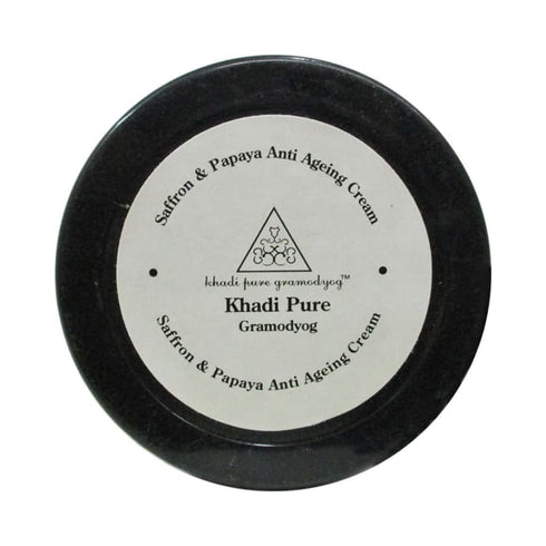 Khadi Pure Herbal Saffron and Papaya Anti Ageing Cream with Sheabutter 50g Cream