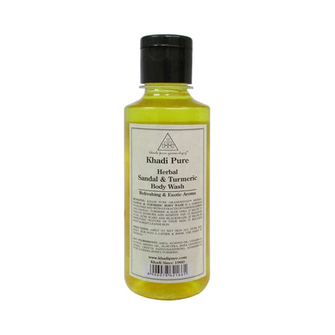 Khadi Pure Herbal Sandal and Turmeric Body Wash 210 ml