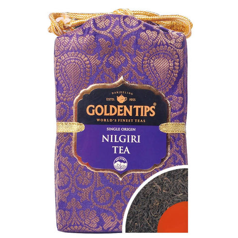 Golden Tips Single Origin Tea Royal Brocade Cloth Bag