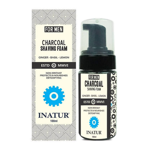 Inatur Charcoal Shaving Foam For Men 100g