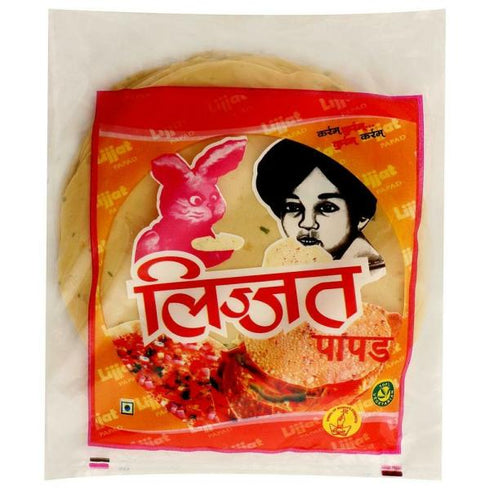 Lijjat Garlic and Chilli Udad Papad 200g