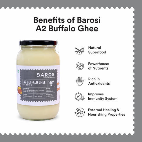 Barosi A2 Buffalo Ghee 1 Ltr