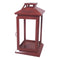 Wooden Iron Lantren 7.4"X7.4"X15.7"HT