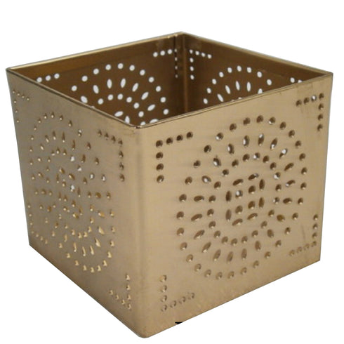 Blue Iron Jali Lantren 6"X6"X9"HT